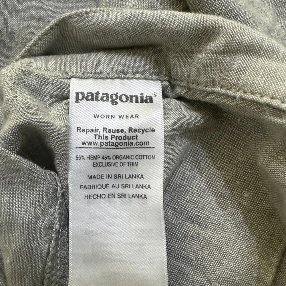 Patagonia Mens Lightweight Organic Work Wear Hemp Shorts Gray Size 36 Inseam 10